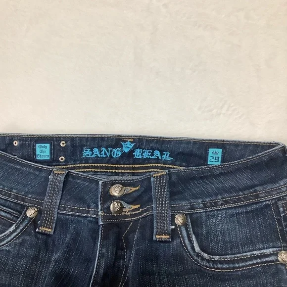 Sang Real Bootcut Jeans Sz 29 Dark Blue - Picture 3 of 13